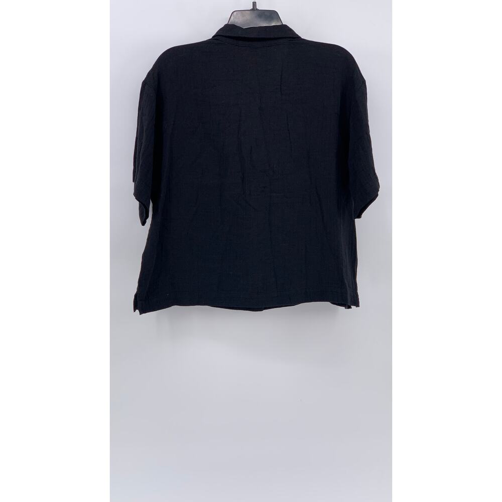 Gap Women's Black Solid Lightweight Split-Neck Sh… - image 2